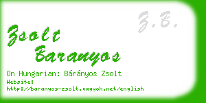 zsolt baranyos business card